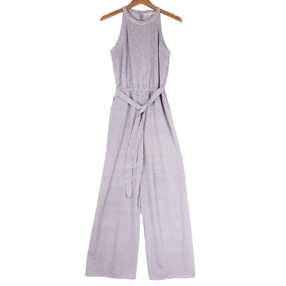 Monteau Lavender Stripe Wide-Leg Jumpsuit